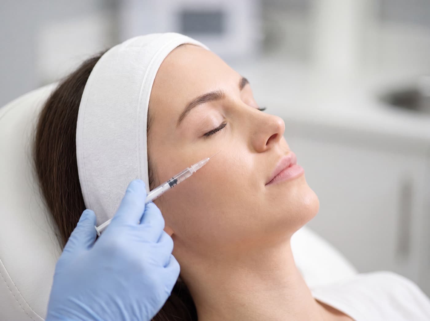 Aesthetic injectable treatment at a med spa